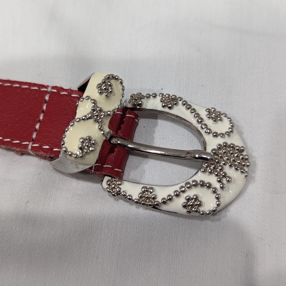Blumarine Baby Made In Italy Size 24 Genuine Leather Belt - Picture 6 of 9